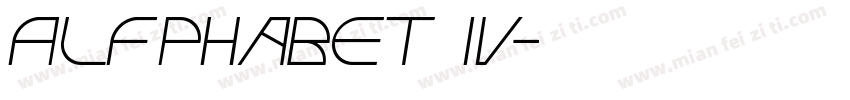 Alfphabet IV字体转换